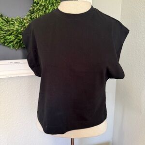 Black Zara Sleeveless Muscle Tee Tank Top - Size Small